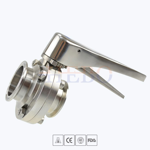 Stainless-Steel-Sanitary-Grade-Clamped-Multi-Position-Gripper-Butterfly-Valve