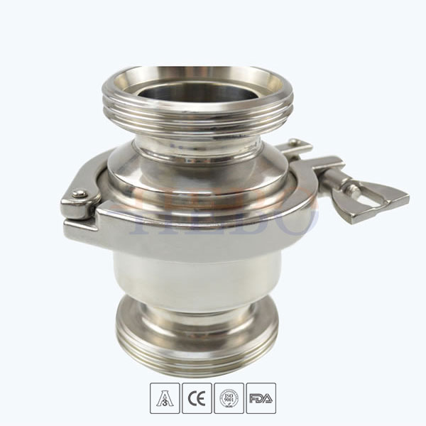 Stainless-Steel-Sanitary-Grade-Middle-Clamp-Male-Threading-Nrv-Check-Valve