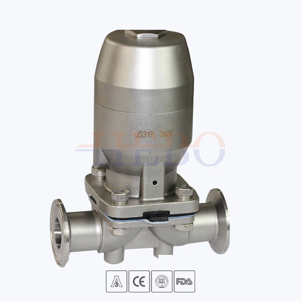 stainless-steel-sanitary-pneumatic-tri-clamped-diaphragm-valve-with-mini-actuator