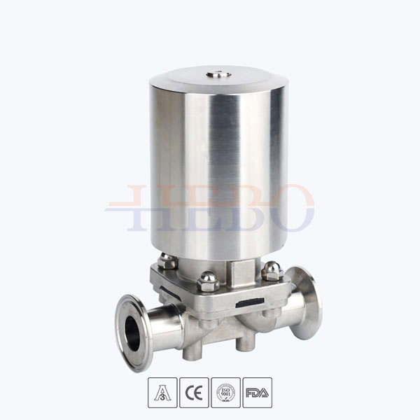 stainless-steel-hygienic-grade-clamped-pneumatic-diaphragm-valve-with-ss-actuator