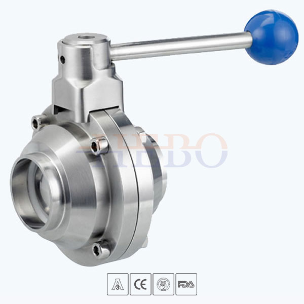 Stainless-Steel-Sanitary-Round-Handle-Welded-Butterfly-Type-Ball-Valve