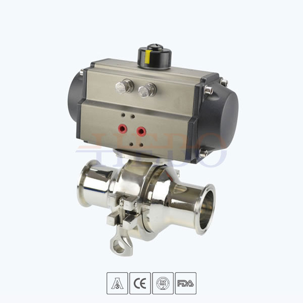 Stainless-Steel-Food-Grade-Pneumatic-Tri-Clamped-Non-Retention-Ball-Valve