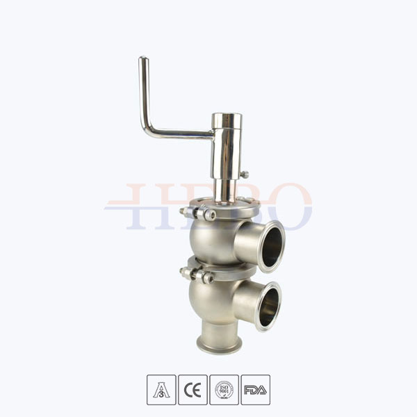 stainless-steel-hygienic-manual-type-3-way-divert-valve