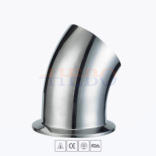 Stainless-steel-Sanitary-L2KM-grade-45D-clamp-weld-bend