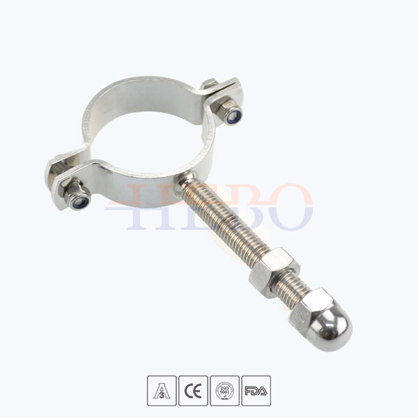 stainless-steel-food-grade-round-pipe-holder-with-bolt-and-nut