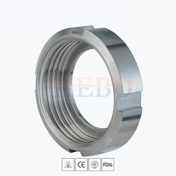 stainless-steel-sanitary-SMS-round-nut-with-6-slots