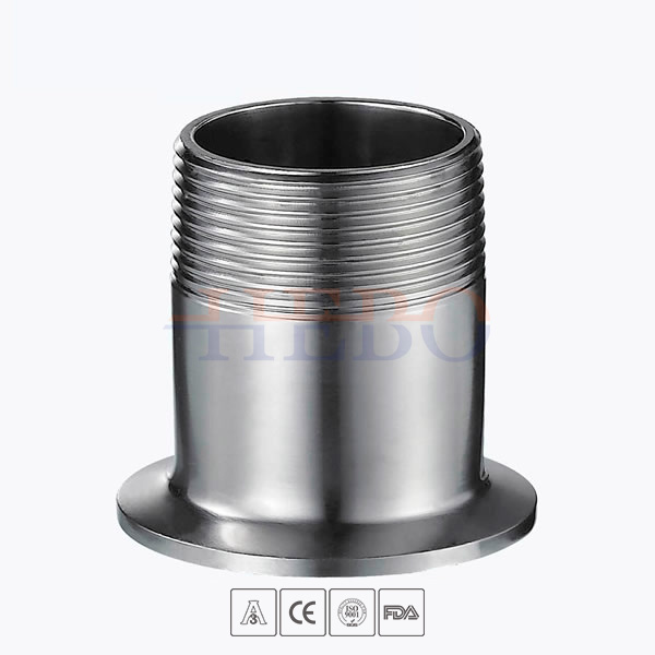 stainless-steel-sanitary-grade-14MPHR-male-threading-triclover-nipple