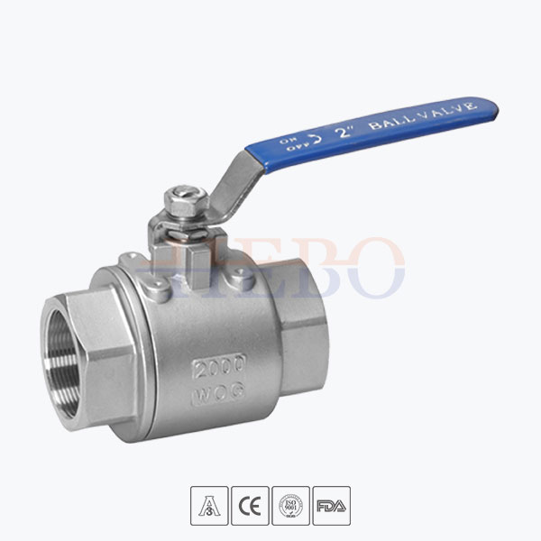 Two-piece ball valve